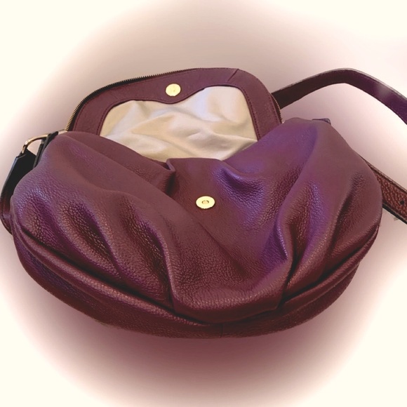 Marc Jacobs Pebbled Leather Fall Shoulder Bag Handbag Purse Berry Plum New - Picture 7 of 10